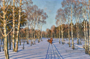 Bosquet œuvres - A BEAUTIFUL DAY IZMAILOVO Konstantin Yuon bois paysager d’arbres